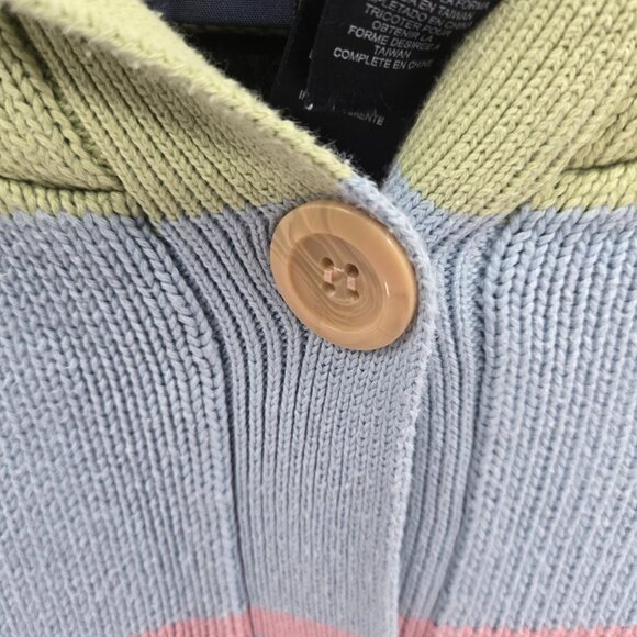 Crazy Horse A Liz Claiborne Company Pastel 100% Cotton Colorblock Cardigan 3/3x - Picture 2 of 9